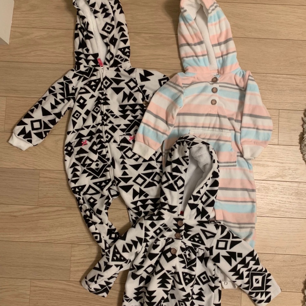 3 pc, Carter’s hooded fleece jumpsuit & jacket